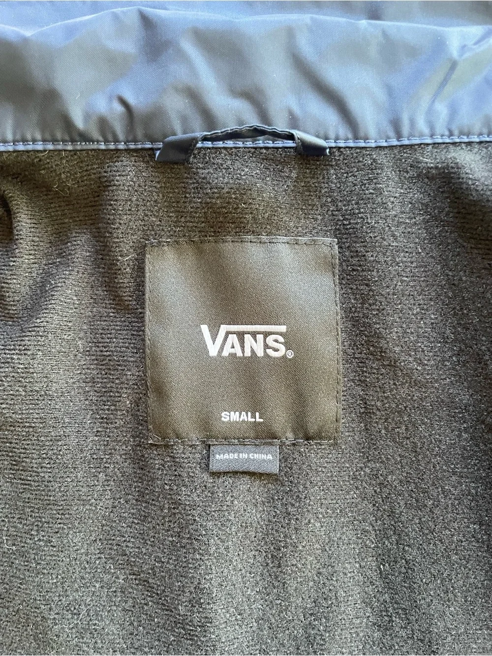 Vans black windbreaker